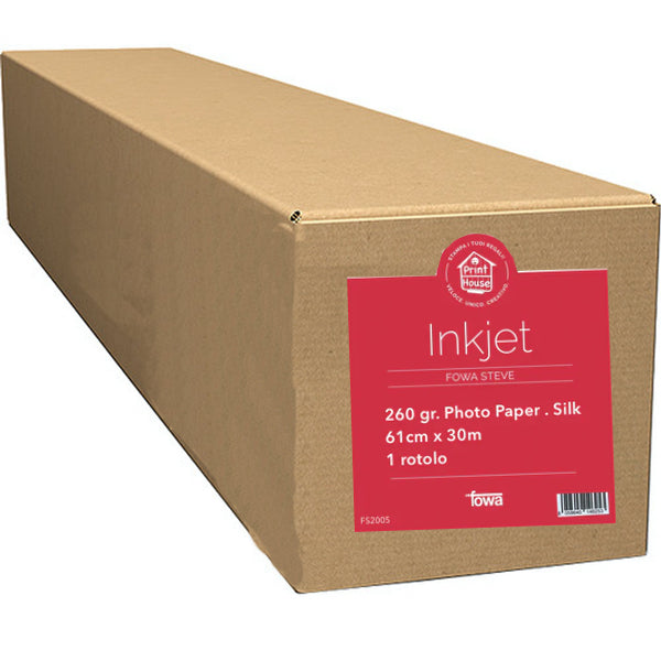 Fowa Carta per plotter Inkjet 61cm x 30m 260gr. Silk FS2005 Fowa Carta per plotter Inkjet 61cm x 30m 260gr. Silk FS2005